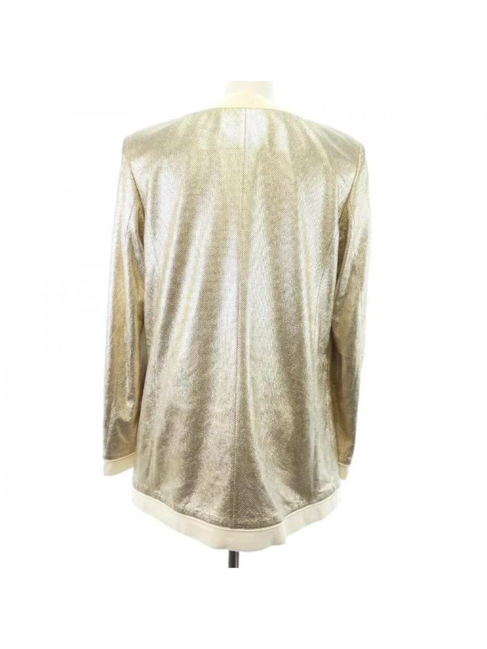 Chanel Collarless Jacket Gold